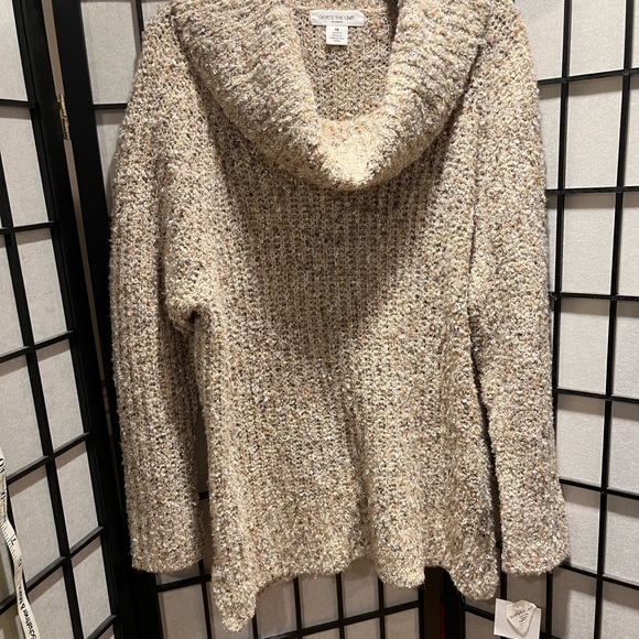 Women’s cowl neck sweater. Skys the limit size 1X beige NWT - Picture 4 of 6